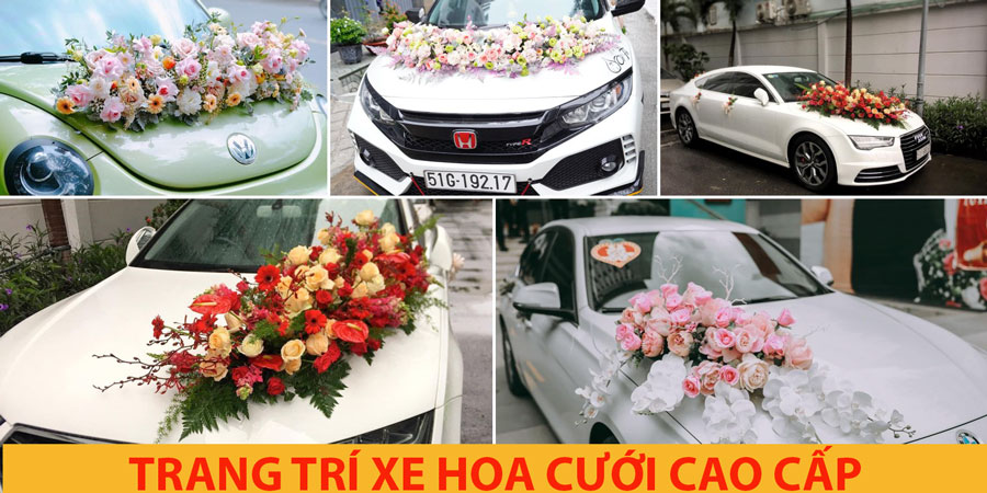 Trang Trí Xe Hoa Cưới Đẹp Bằng Hoa Tươi Tại TpHCM