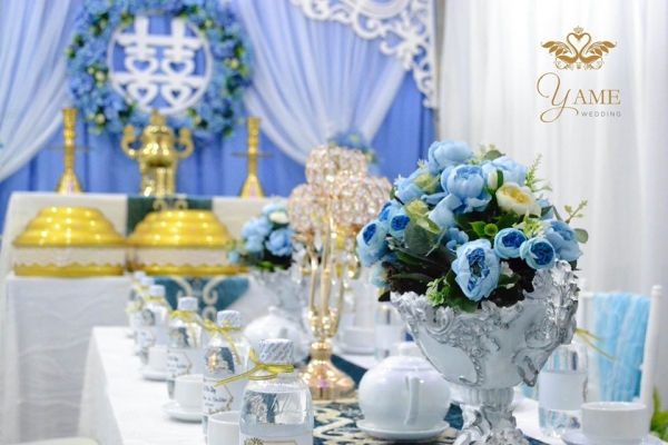 Gói trang trí gia tiên màu Xanh Biển