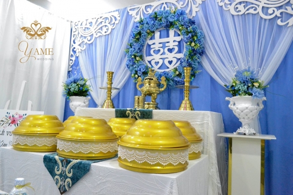 Gói trang trí gia tiên màu Xanh Biển